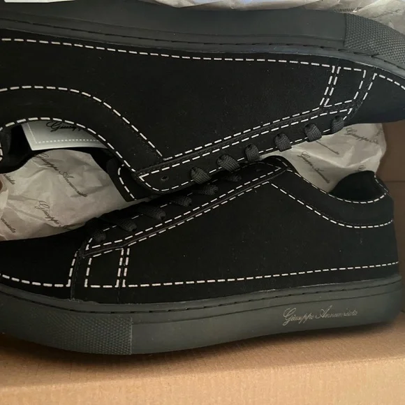 Black Sneakers with White Stitching